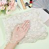 Flower Pattern Polyester Mesh Fabric DIY-WH0453-06B-3
