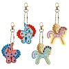 DIY Diamond Painting Unicorn Keychain Kits DIAM-PW0009-11-1