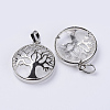 Natural Quartz Crystal Pendants G-P350-D15-2