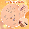 300Pcs 304 Stainless Steel Eye Pins STAS-YW0003-12A-4