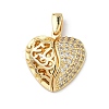 Brass Micro Pave Cubic Zirconia Openable Pendants LS-KK-Z143-04G-03-1