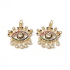 Brass Colorful Cubic Zirconia Pendants KK-E068-VA209-2-2