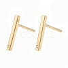 Brass Stud Earring Findings KK-S345-252G-1