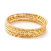 7Pcs PVD Vacuum Plating 304 Stainless Steel Textured Bangles Set for Women BJEW-A011-12D-G-2