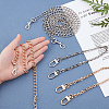 4Pcs 4 Style Iron Cable & Curb Chain Bag Handles FIND-WR0002-08-5
