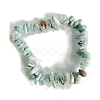 Natural Aquamarine Stretch Bracelets PW-WG56138-30-1