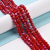 Electroplate Opaque Solid Color Glass Beads Strands EGLA-A034-P1mm-L04-4