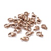 Ion Plating(IP) 304 Stainless Steel Lobster Claw Clasps STAS-H353-E-02RG-3