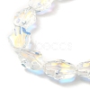 Transparent Electroplate Glass Beads Strands EGLA-F159-AB01-6
