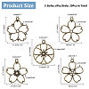 CHGCRAFT 30Pcs 5 Styles Alloy Open Back Bezel Pendants FIND-CA0008-59AB-2