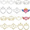 16Pcs 4 Style Alloy Open Back Bezel Big Pendants FIND-OC0001-65-1