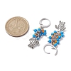 Tibetan Style Alloy Dangle Leverback Earrings EJEW-MZ00119-05-3