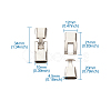 Alloy Snap Lock Clasps LS-PALLOY-TAC0009-24P-10