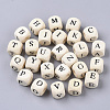 Printed Natural Wood Beads WOOD-T026-001-1