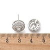 Brass Micro Pave Clear Cubic Zirconia Stud Earrings X-EJEW-Q015-10P-4