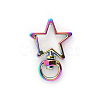 Rainbow Color Zinc Alloy Swivel Lobster Clasps PURS-PW0005-078I-1