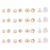 24Pcs 4 Styles Brass Ear Nuts FIND-TA0006-59-1