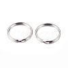 Platinum Plated Iron Split Key Rings Findings Fit Keychain X-IFIN-H042-N-2