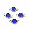 304 Stainless Steel with Glass Connector Charms STAS-G305-08P-04-3