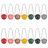 14Pcs 7 Colors Imitation Gemstone Style Two Tone Acrylic Big Pendants STAS-UN0037-69-1