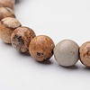 Natural Picture Jasper Round Beaded Stretch Bracelets BJEW-F202-03-2