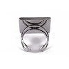 Tarnish Resistant 201 Stainless Steel Cuff Pad Ring Settings STAS-S080-041F-P-4
