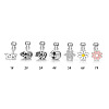 316L Surgical Stainless Steel White Enamel Tongue Rings WGBFDF9-06-2