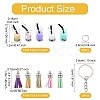 DIY Iron & Glass Bottle with Faux Suede Tassel Pendant Keychain Making Kits DIY-YW0009-99-2