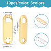 30Pairs 3 Colors Stainless Steel Chain Tabs STAS-AR0001-34-2
