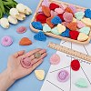 40Pcs 8 Colors Handmade Polyester Woven Wool Yarn Doll Hat AJEW-FG0004-46-3
