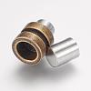 304 Stainless Steel Magnetic Clasps with Glue-in Ends STAS-F124-02-4