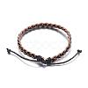 Adjustable Braided Leather Cord Bracelets BJEW-P099-21B-2