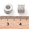 Brass Micro Pave Clear Cubic Zirconia Beads KK-U028-20P-3