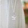 Butterfly Glass Car Hanging Pendant HJEW-DC0001-04-4