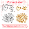 160Pcs 2 Colors CCB Plastic Pendants KY-GA0001-31-2