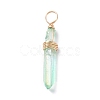 Natural Quartz Pendants PALLOY-JF01271-01-2