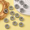 Alloy Initial Slide Charms with Grade A Rhinestones ALRI-R032-O-FF-5