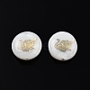 12Pcs 12 Patterns Natural Freshwater Shell Beads SHEL-N003-32-2