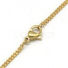 Trendy Unisex 201 Stainless Steel Twisted Chain Necklaces NJEW-L043-44G-3