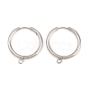 316 Stainless Steel Huggie Hoop Earring Findings EJEW-B158-01G-P-1