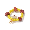 Natural Red Jasper Chips & Glass Seed Pendants PALLOY-MZ00184-03-3
