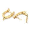 Brass Hoop Earrings Finding KK-M262-1C-G-2