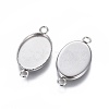 Non-Tarnish 304 Stainless Steel Cabochon Connector Settings STAS-H394-A-01P-2