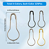 500Pcs 4 Colors Iron Brooch Findings IFIN-SP0001-46-2