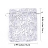 Rose Printed Organza Bags X-OP-R021-10x12-03-5