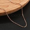 Brass Rolo Chains Necklaces for Women NJEW-D302-45RG-2