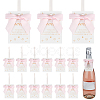 30Pcs Polyester Bowknot & Paper Card Pendant Decoration HJEW-OC00028-02-1