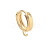 Rack Plating Eco-friendly Brass Chunky Hoop Earring Findings KK-D075-02G-RS-1-2