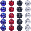20Pcs 4 Colors Acrylic Rhinestone Beads OACR-SC0003-05-1
