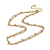304 Stainless Steel Satellite Chain Double Layered Necklaces for Women NJEW-K296-03G-2